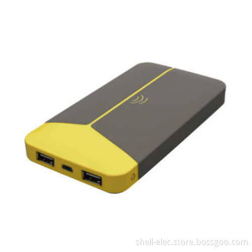 Wireless QI charger with 5,000mA power bank place and charge